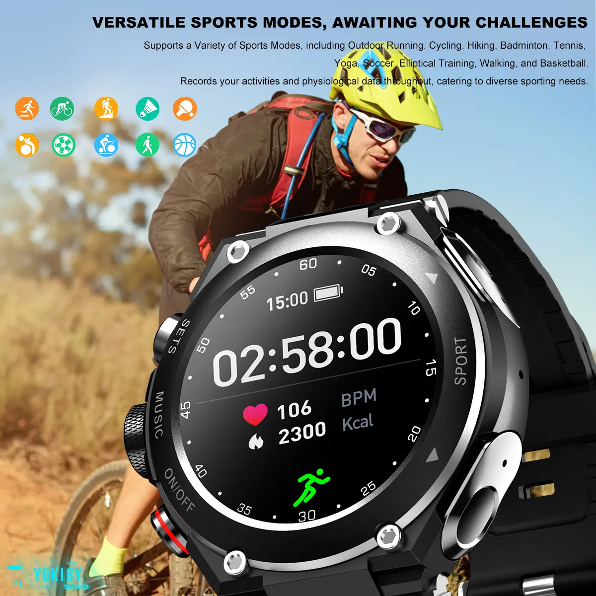 Smart Watch with Wireless Headphones