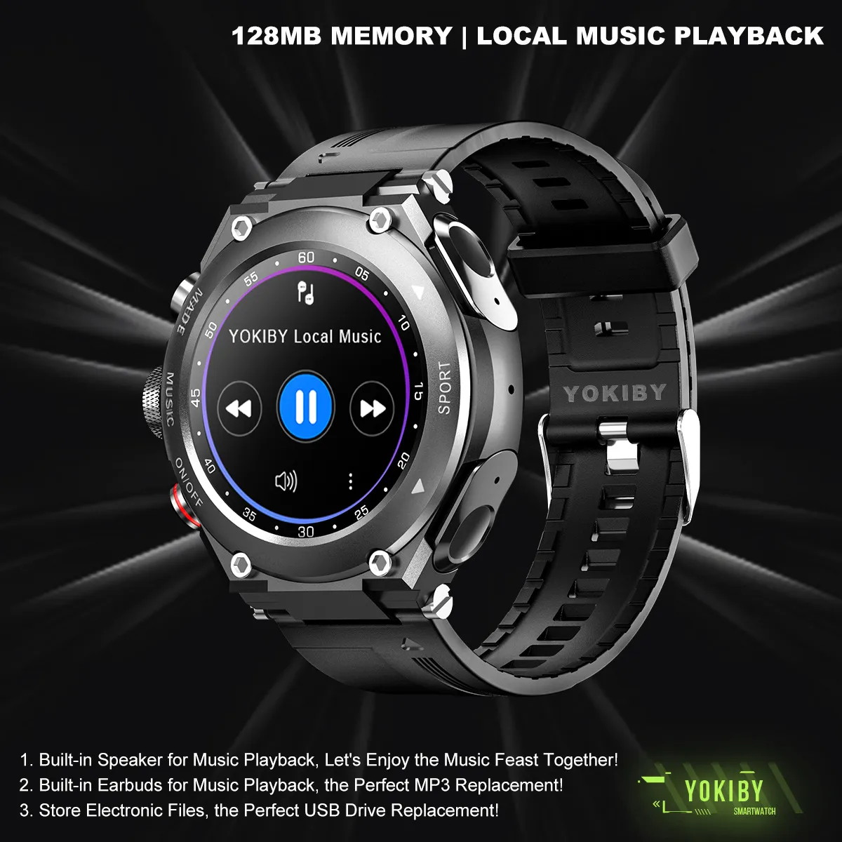 Smart Watch with Wireless Headphones